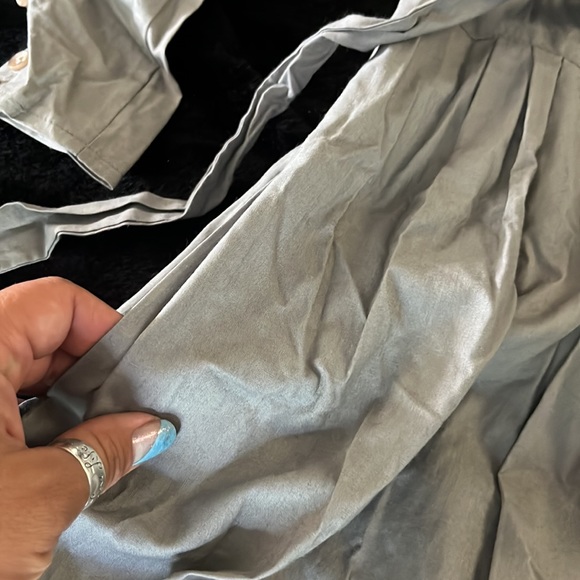 Vintage sailor Victorian style dress 13 14 tie back puff shoulder additional hem - Picture 7 of 11